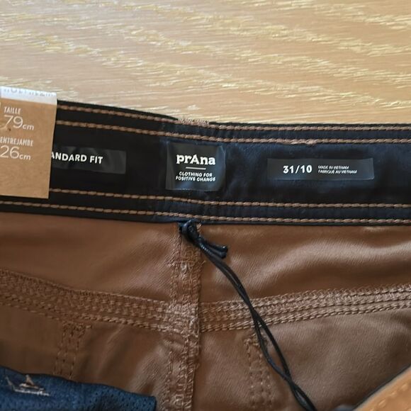 PrAna Stretch Zion Shorts II Color: Sepia 10 inch length, Size 31, NWT - Picture 9 of 12